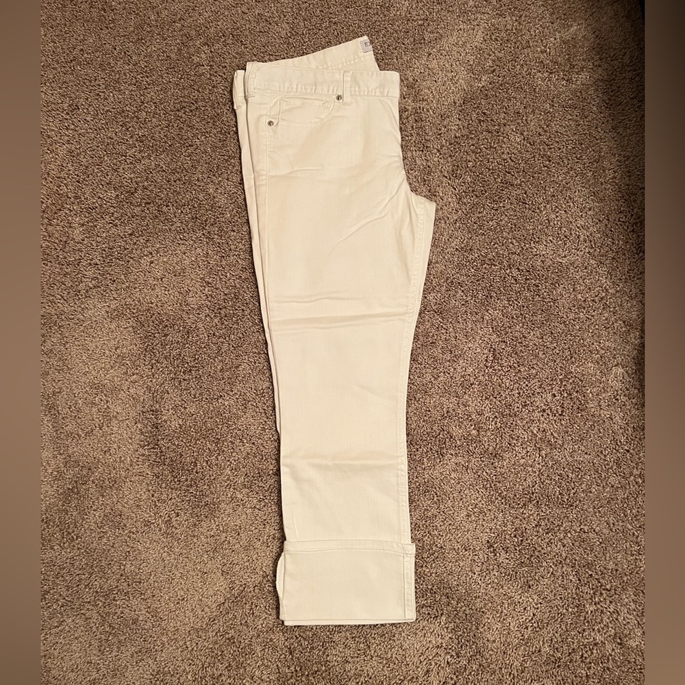 Brand new with tags. White cuffed ankle crop jeans. Express size 12 regular